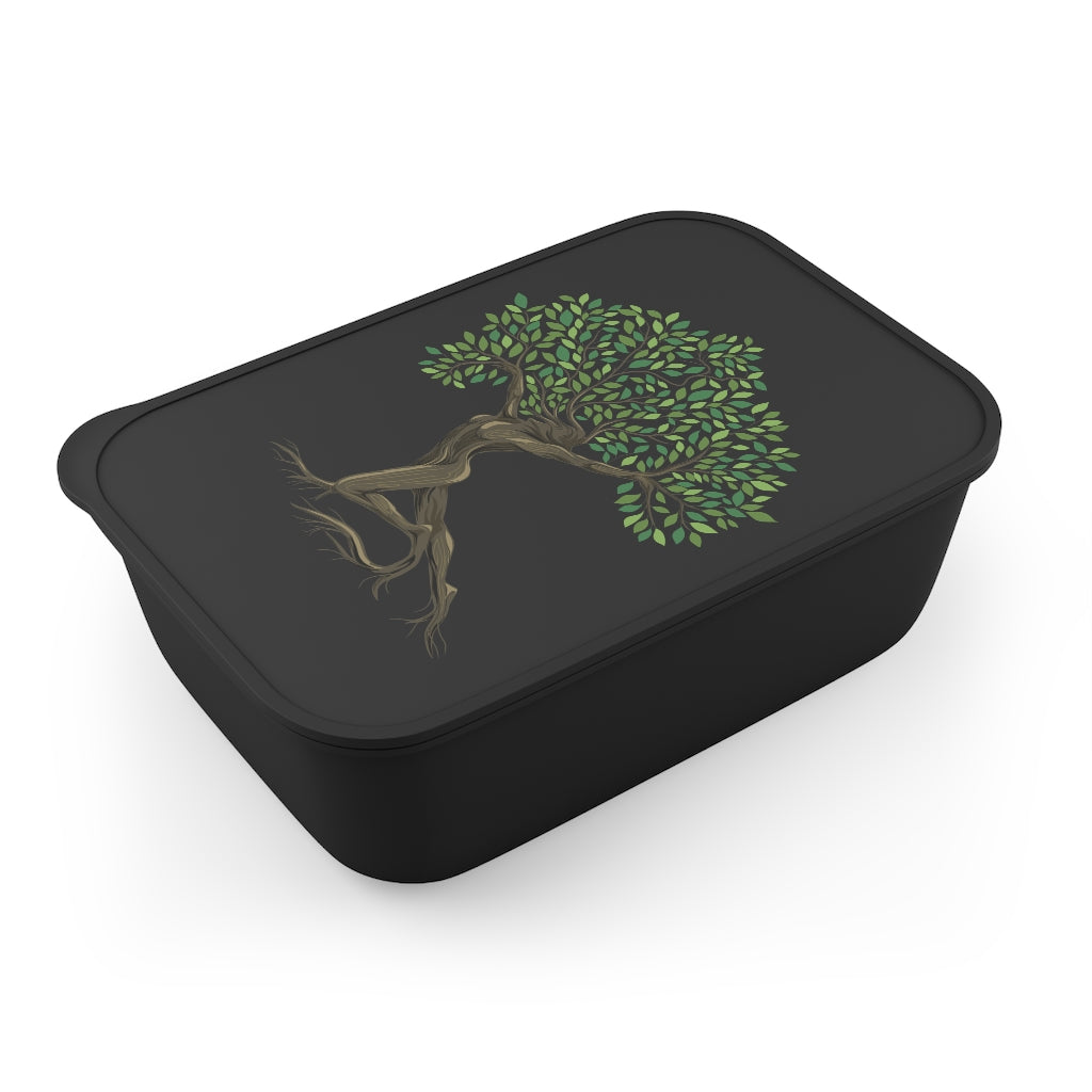 PLA Bento Box with Band and Utensils (Tree Goddess Design)