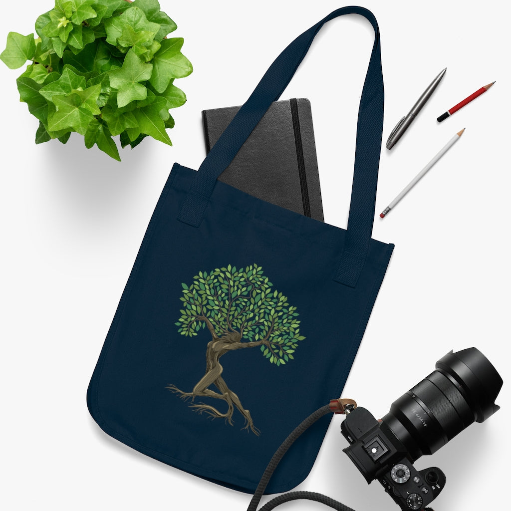 Organic Canvas Tote Bag (Tree Goddess Design)