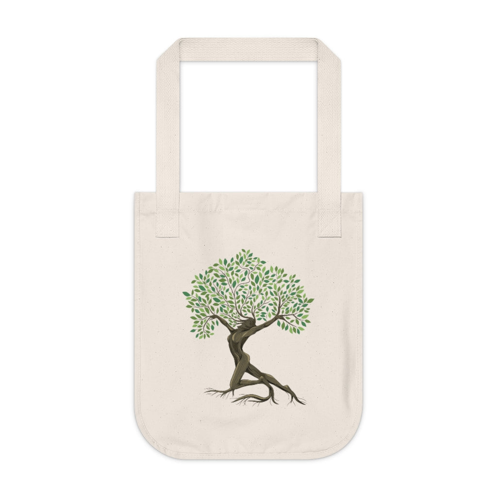 Organic Canvas Tote Bag (Tree Goddess Design)