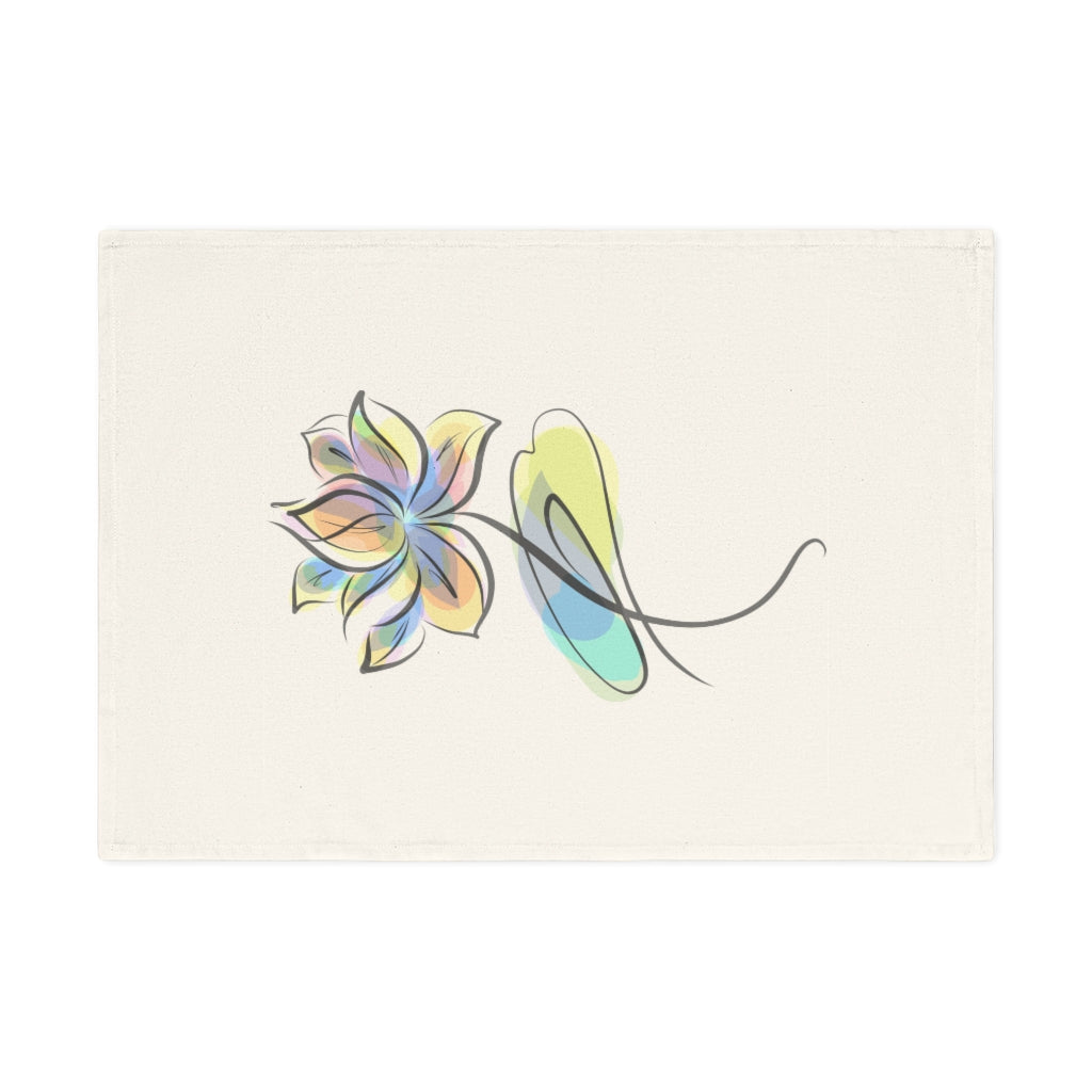 
                  
                    Organic Cotton Tea Towel (Lotus Watercolor Design)
                  
                