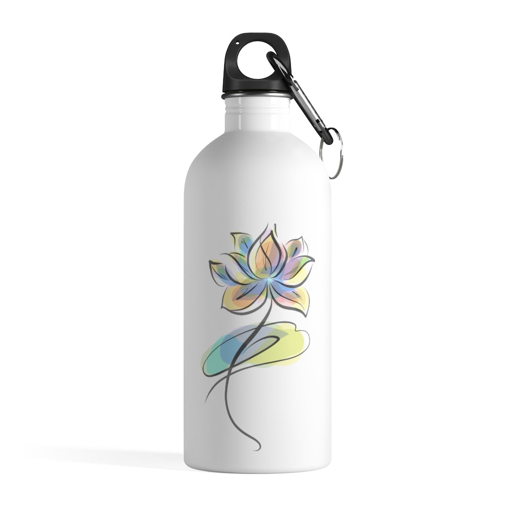 
                  
                    Stainless Steel Water Bottle (Lotus Watercolor Design)
                  
                