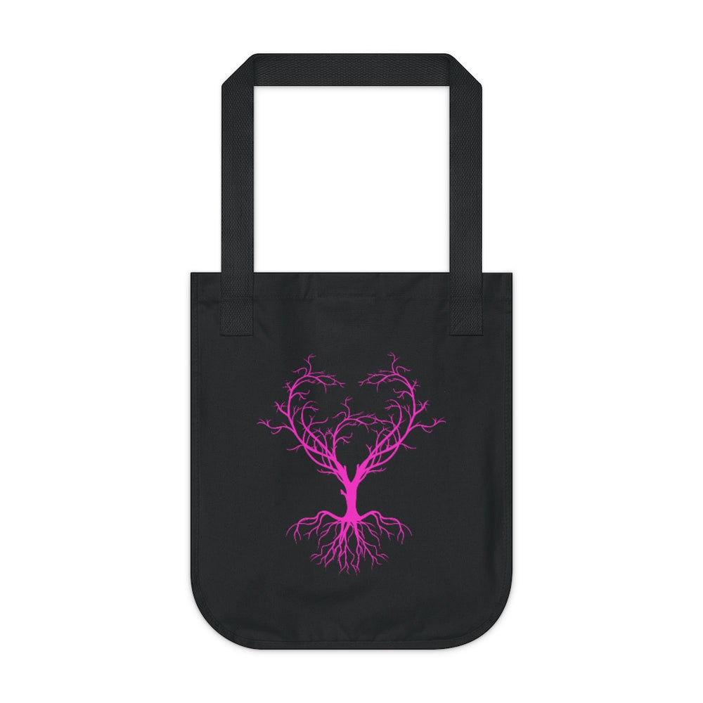 Organic Canvas Tote Bag (Tree Heart Design)