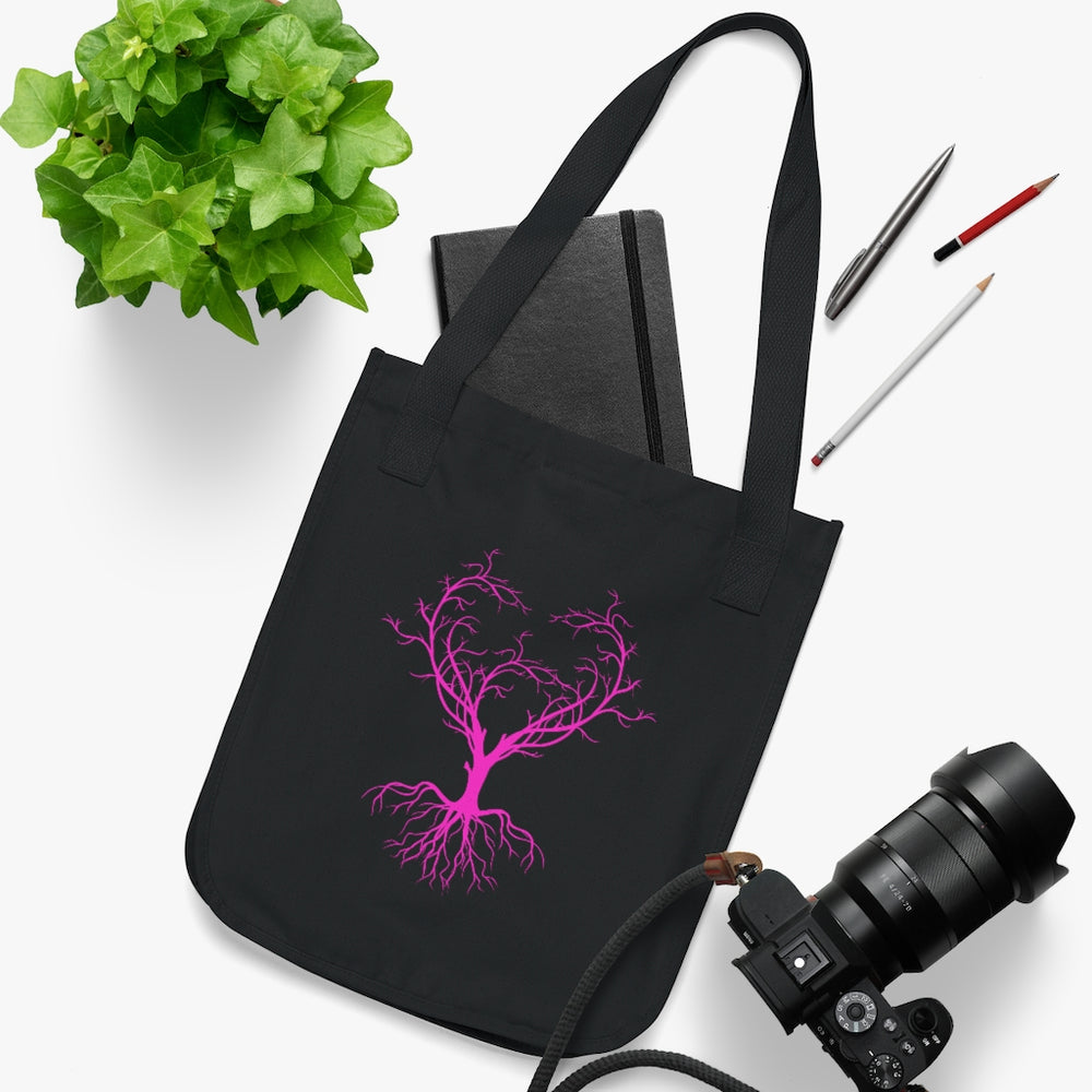 Organic Canvas Tote Bag (Tree Heart Design)