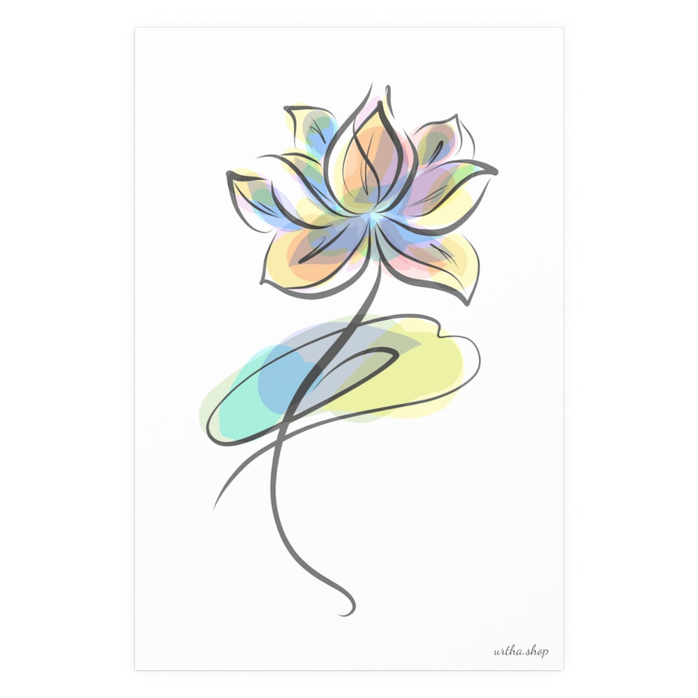 Watercolor Lotus Silk Poster