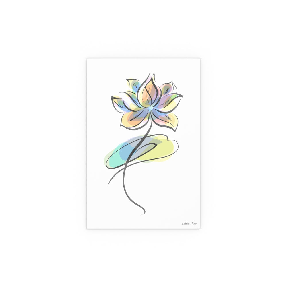 Watercolor Lotus Silk Poster