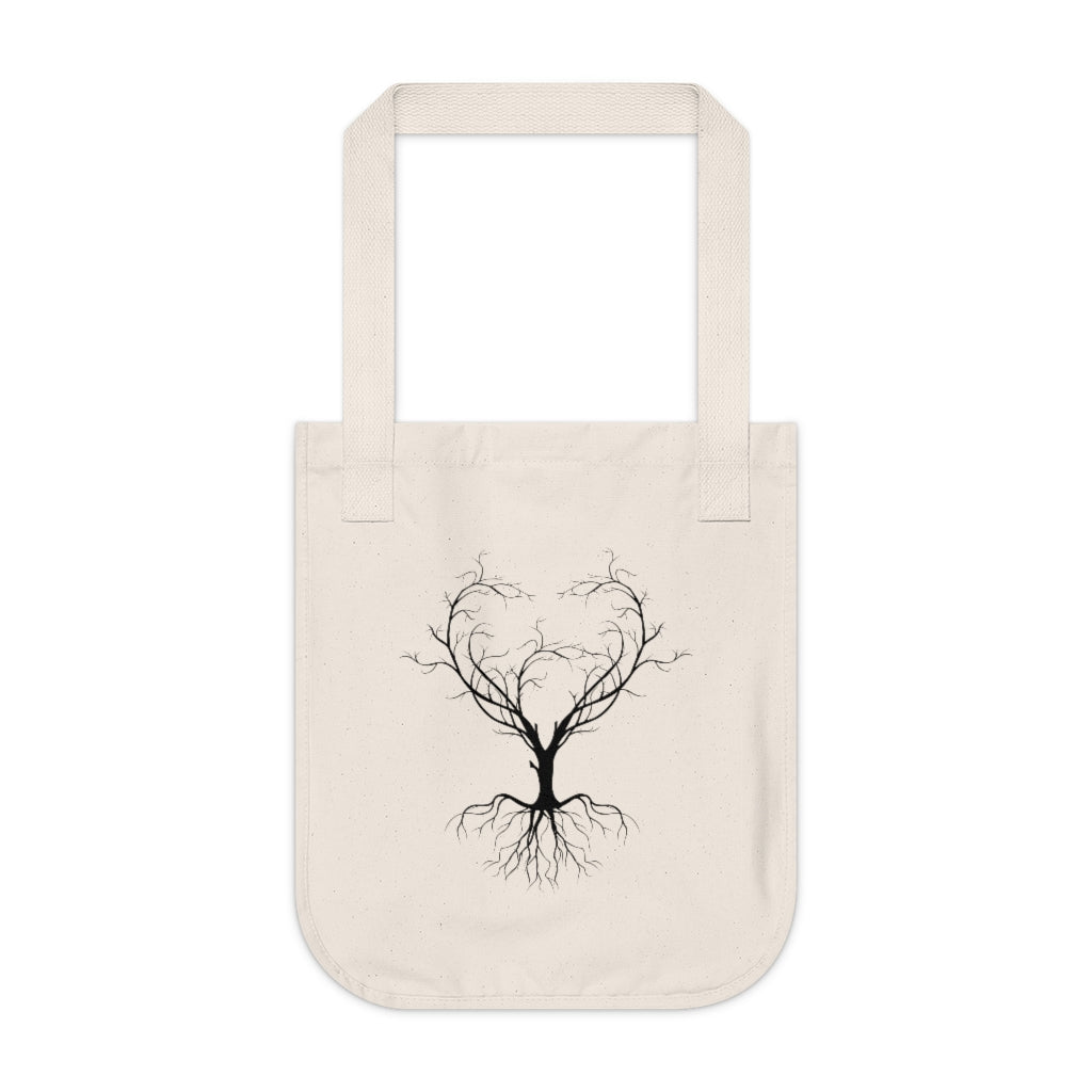 
                  
                    Organic Canvas Tote Bag (Tree Heart Design)
                  
                