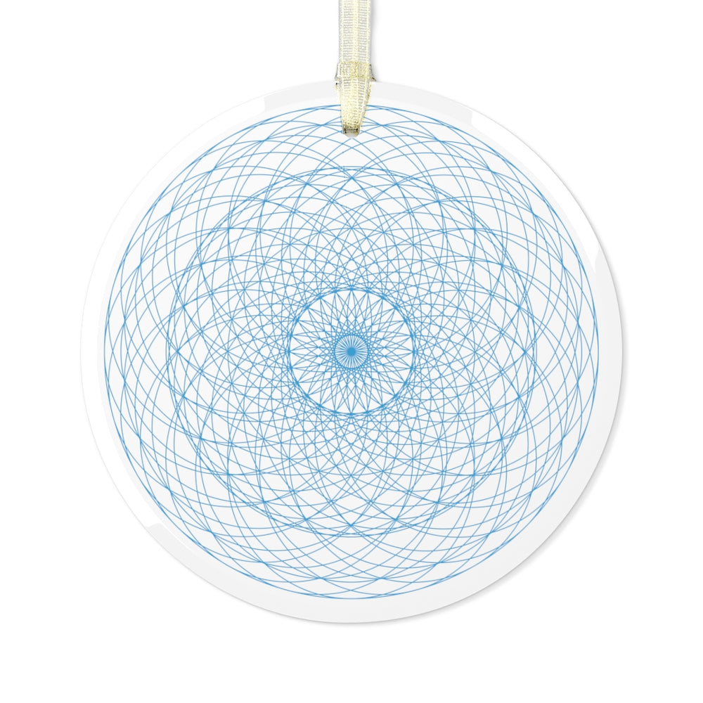 Cosmic Flows (Sky) Glass Ornament