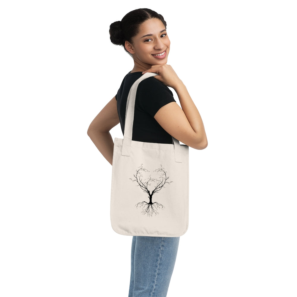 Organic Canvas Tote Bag (Tree Heart Design)