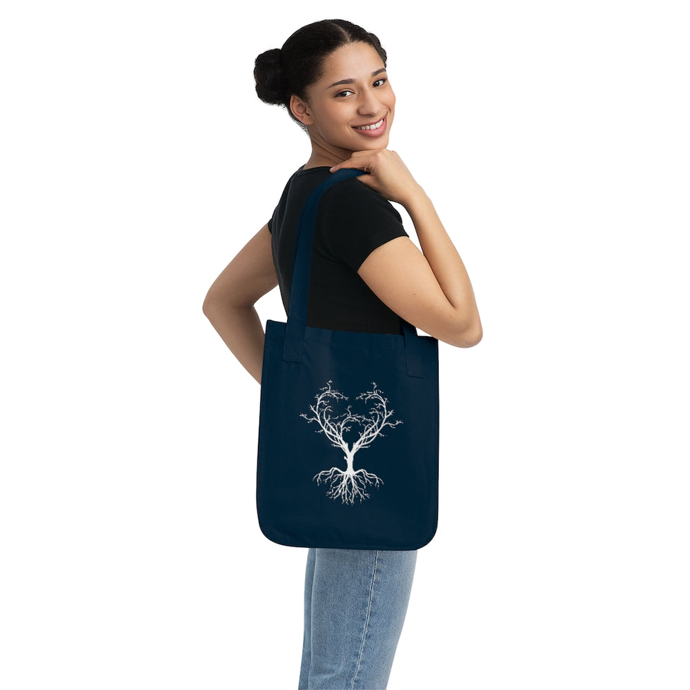Organic Canvas Tote Bag (Tree Heart Design)