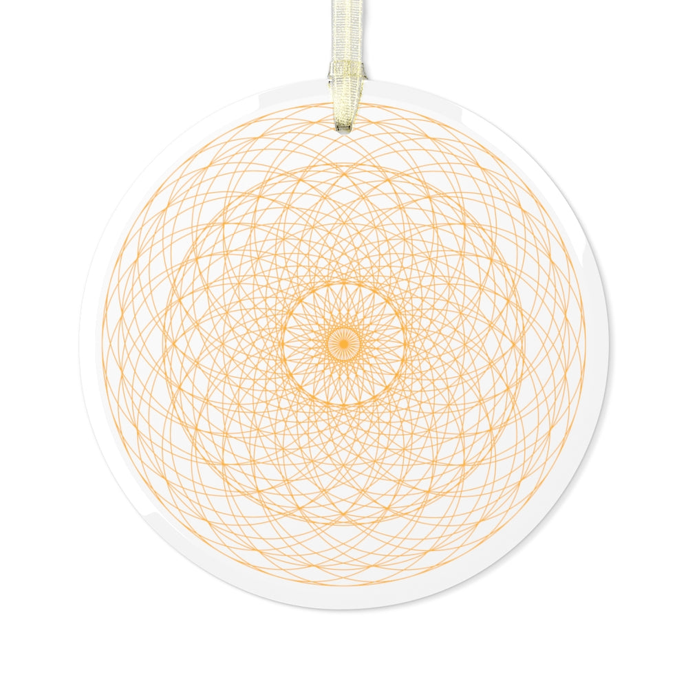 
                  
                    Cosmic Flows (Gold) Glass Ornament
                  
                