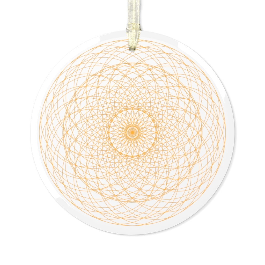 
                  
                    Cosmic Flows (Gold) Glass Ornament
                  
                