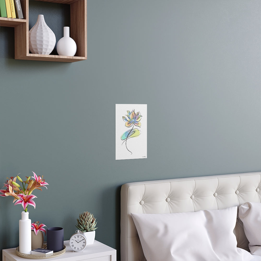 Watercolor Lotus Silk Poster