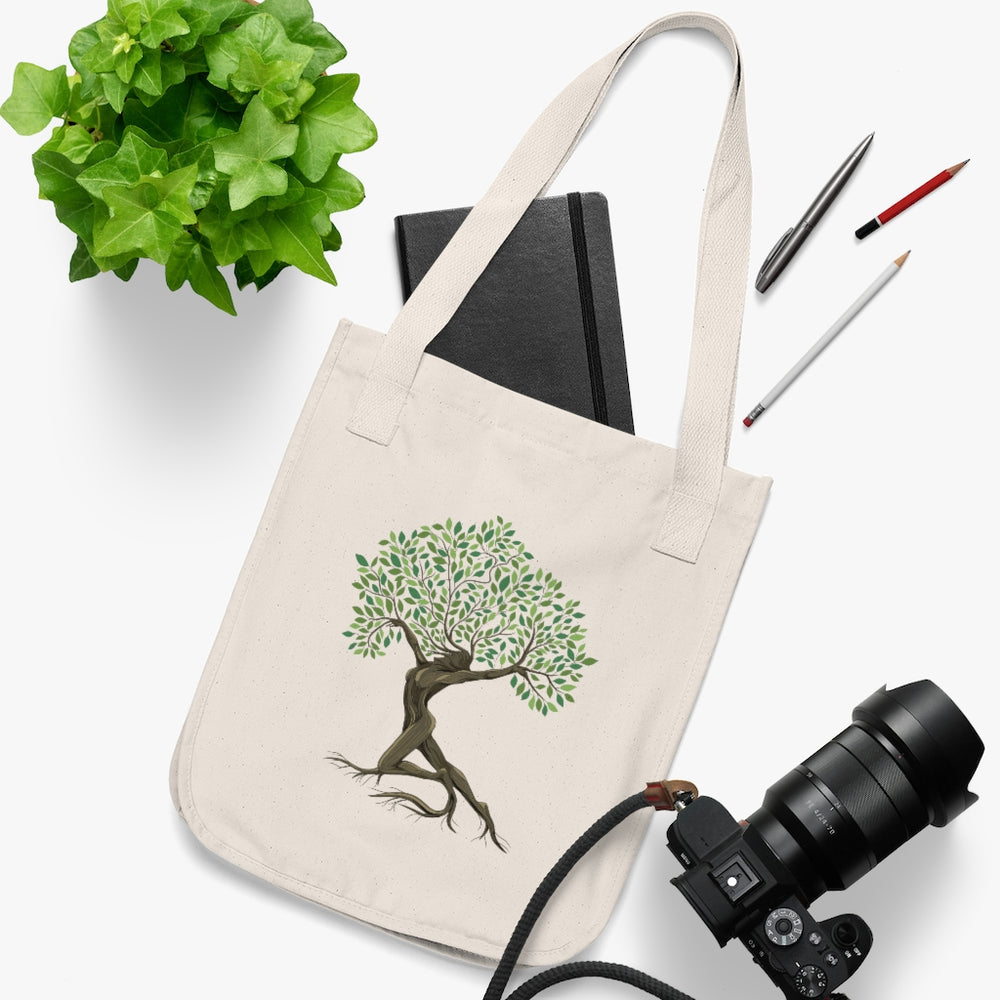 Organic Canvas Tote Bag (Tree Goddess Design)