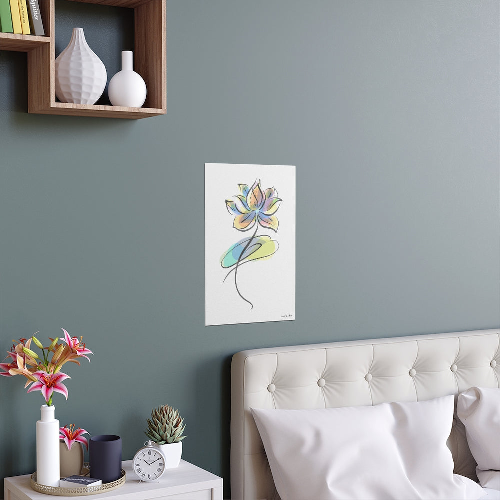 Watercolor Lotus Silk Poster