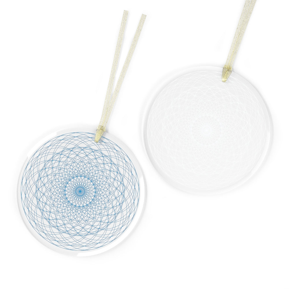 Cosmic Flows (Sky) Glass Ornament