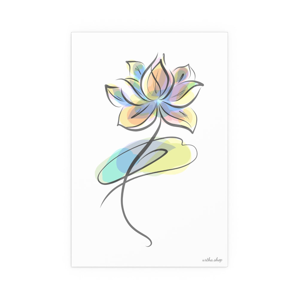 Watercolor Lotus Silk Poster