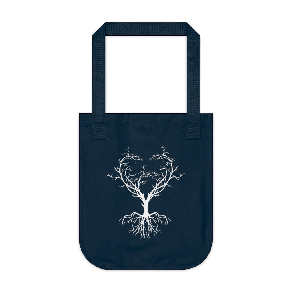 Organic Canvas Tote Bag (Tree Heart Design)